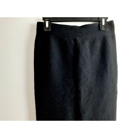 BCBGeneration Bondage Ribbed Wide Mesh Hem Stretch Pencil Midi Skirt M/L NWT $58 - Picture 3 of 12